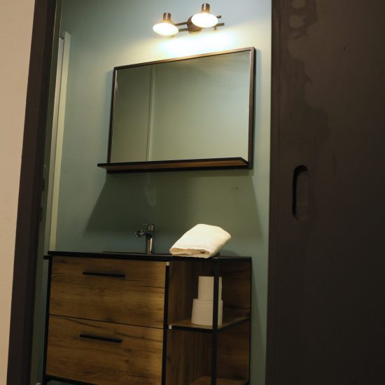 Salle de bain chambre simple Appart Hôtel