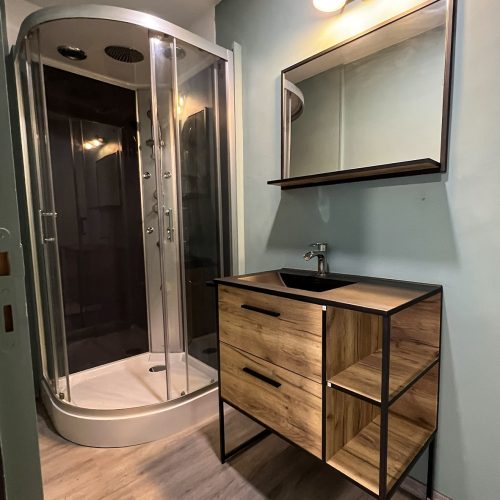 Douche chambre simple Appart Hôtel